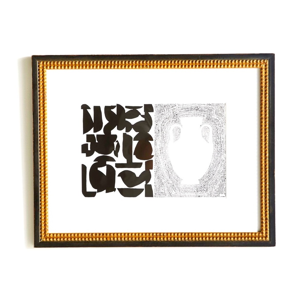 Brand new Anthropologie Geometric Greek Vase Art